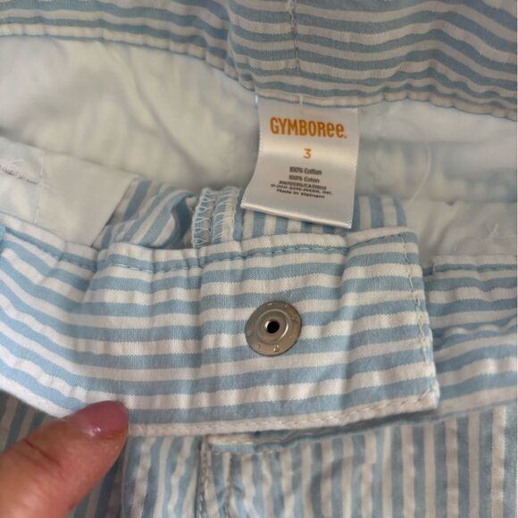 Gymboree Boy's Blue Striped Cotton Shorts NWT - Picture 4 of 5